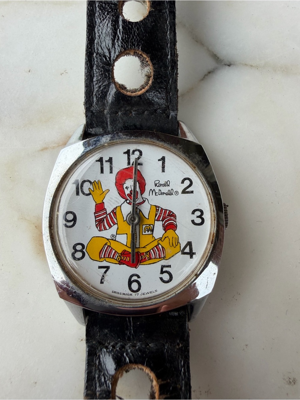 Vintage McDonald’s Ronald McDonald Wristwatch Character Dial 1970